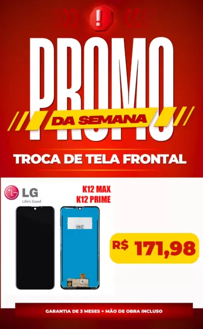 Troca de Tela Frontal K12Max -  K12Prime