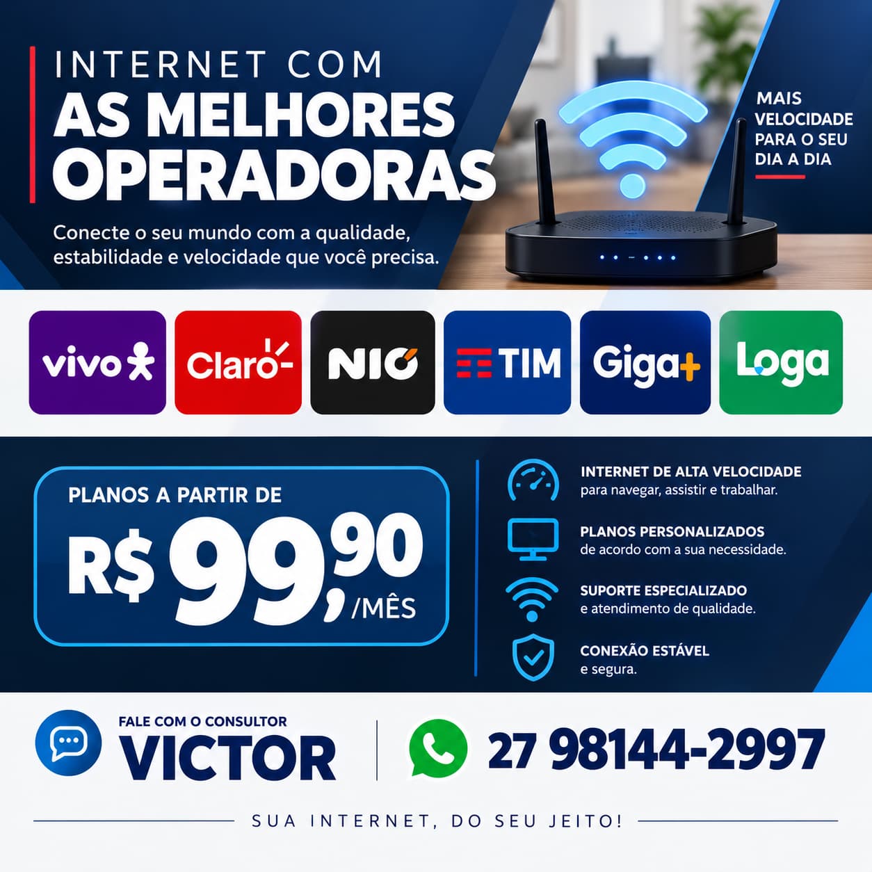 🌐 Internet A Partir de R$ 99,90