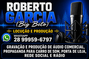 ROBERTO GARCIA GRAVAÇÃO DE ÁUDIO COMERCIAL
