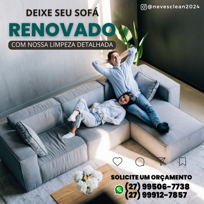 LIMPEZA PROFISSIONAL DE SOFÁ